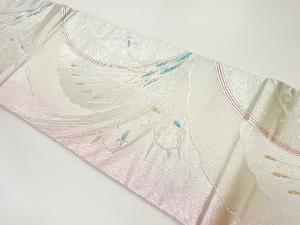 抽象羽模様織出し袋帯